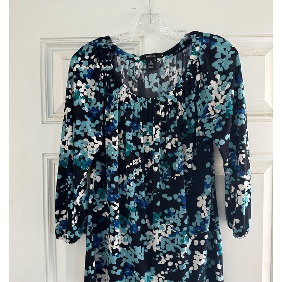 Style & Co Women’s Pull On Print Blouse Multicolor Size XL - Picture 1 of 7